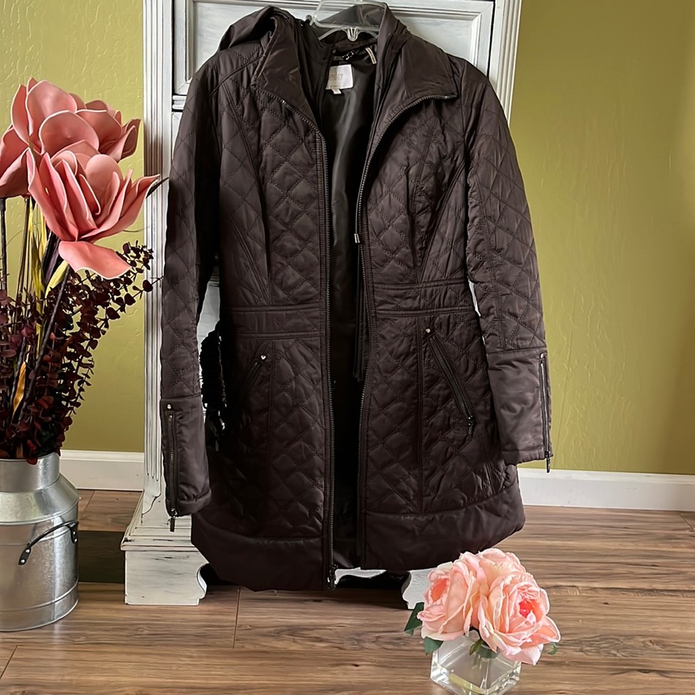 Laundry long belted jacket size extra small